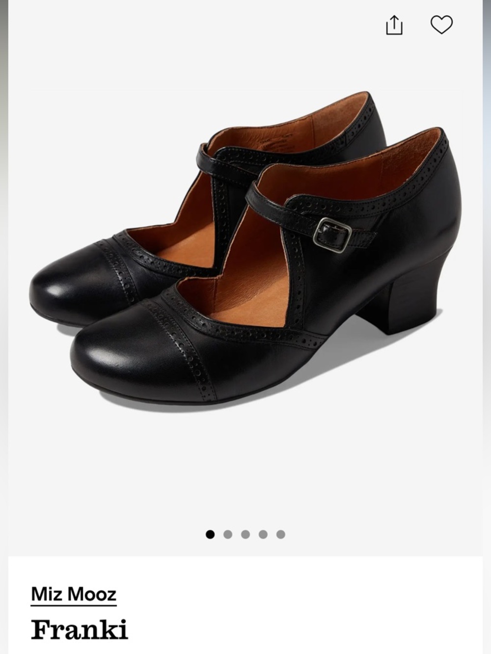 Mix Mooz Classic Black Mary Jane Heels 8.5
